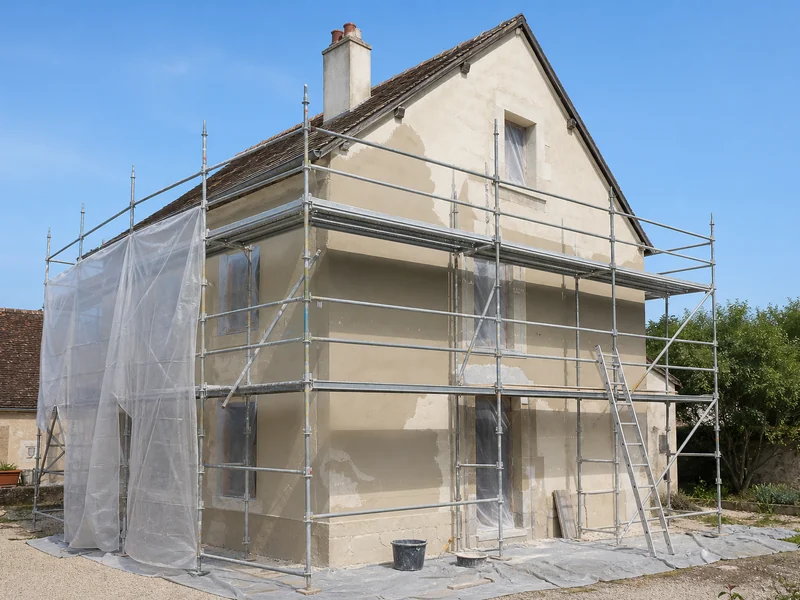 Illustration éditoriale : Prix ravalement de façade au m² en 2026 : coût, aides et obligations